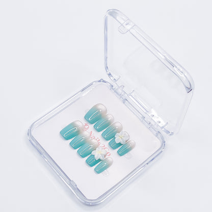 Aqua Bloom Nails
