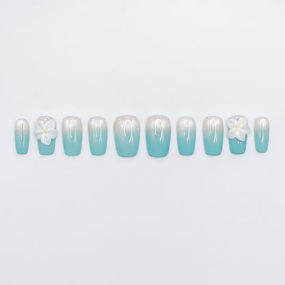 Aqua Bloom Nails