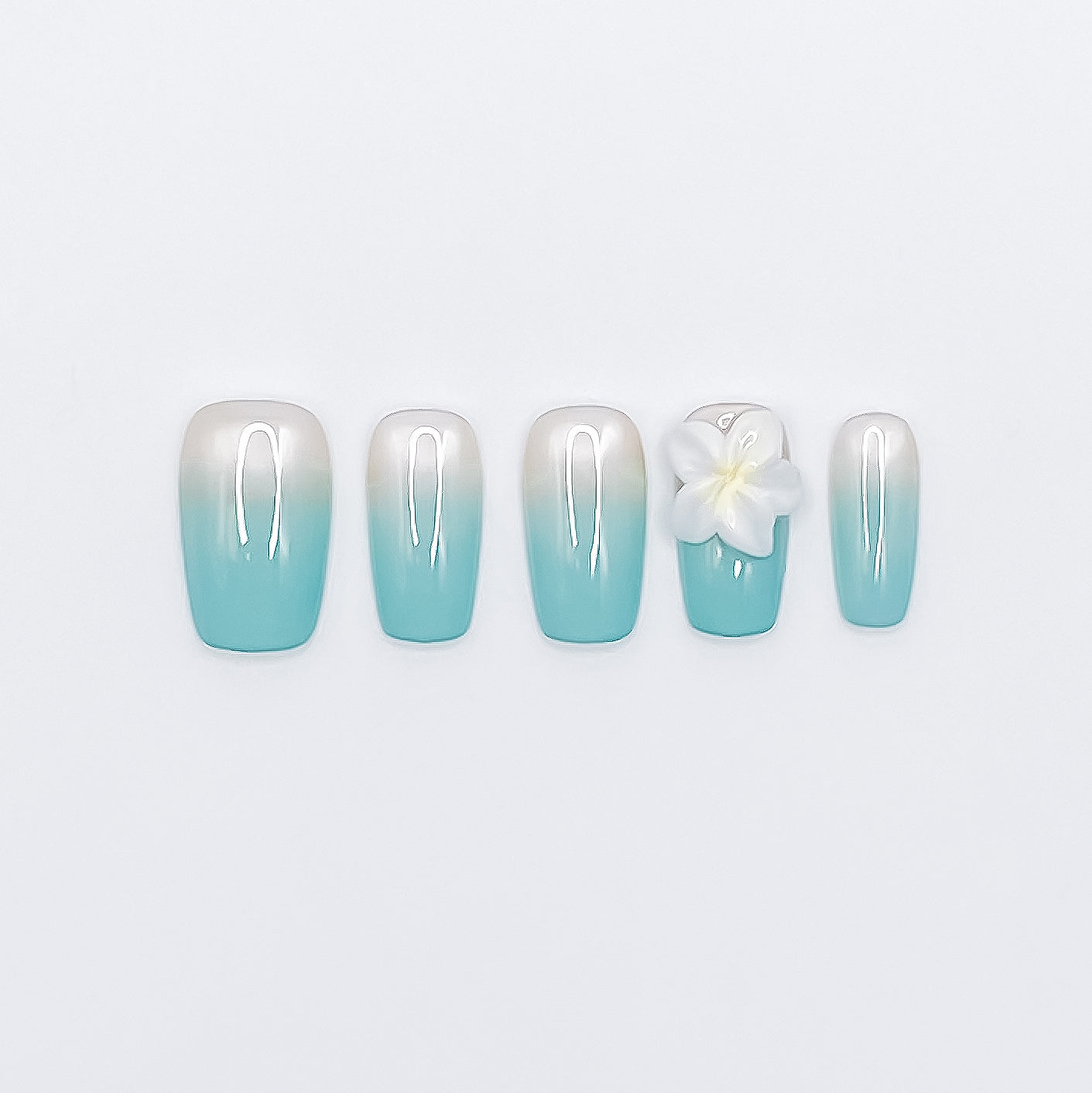 Aqua Bloom Nails