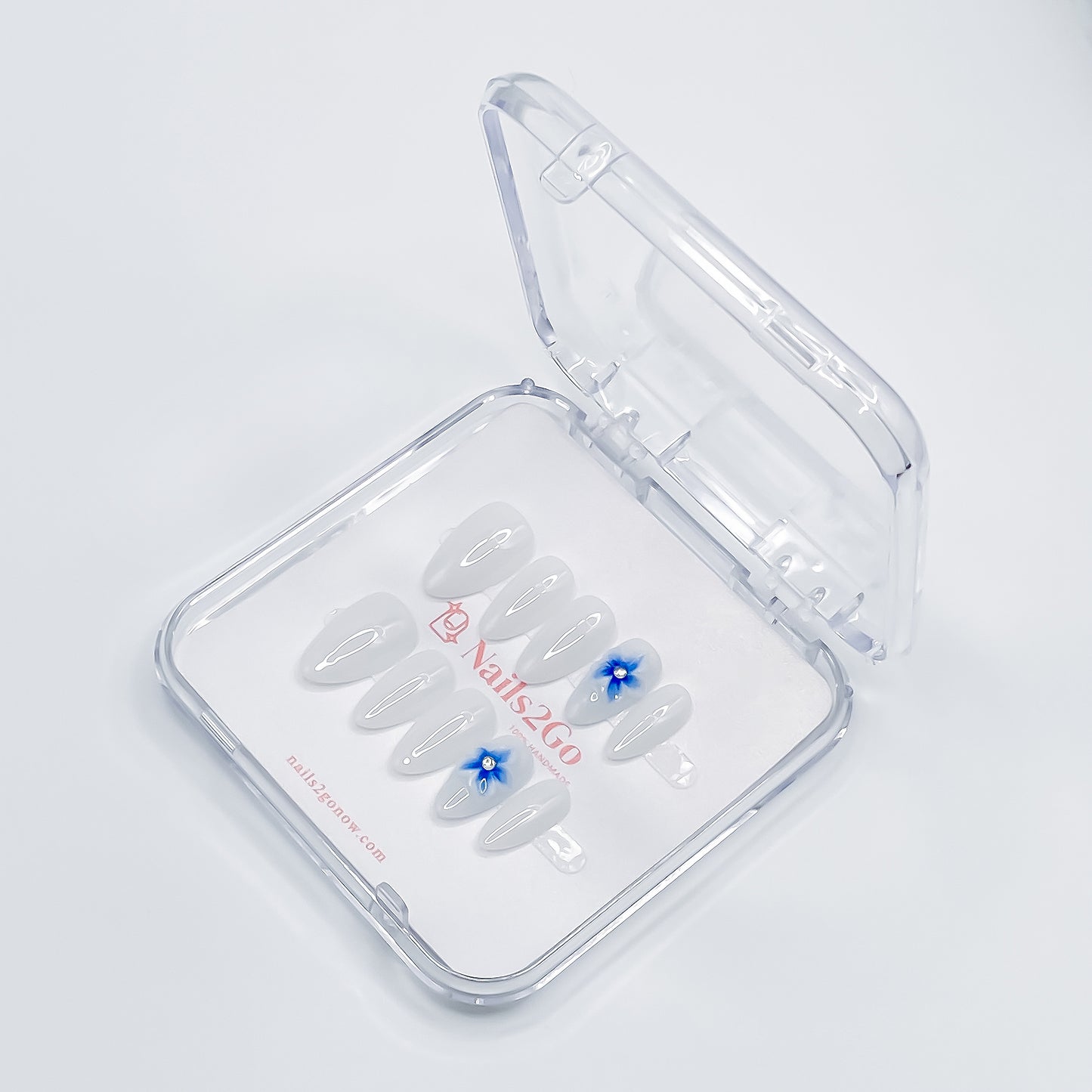 Azure Floral Sparkle