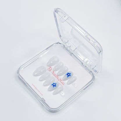 Azure Floral Sparkle