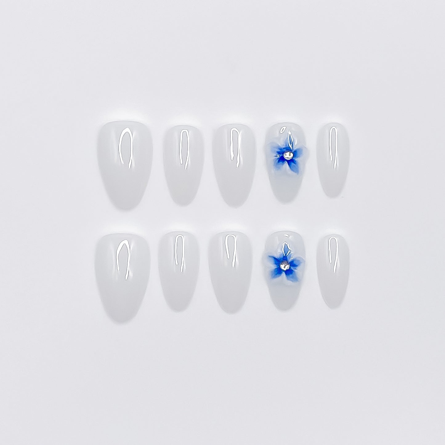 Azure Floral Sparkle