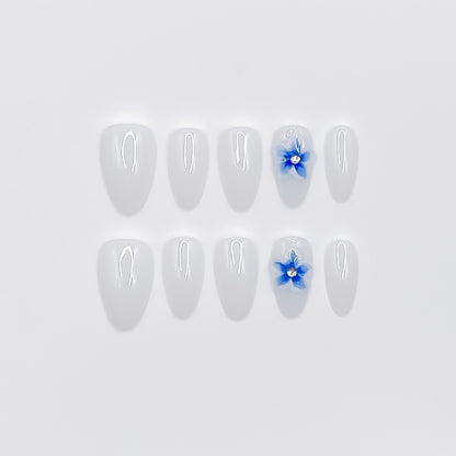 Azure Floral Sparkle