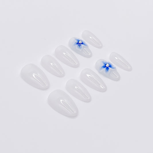 Azure Floral Sparkle