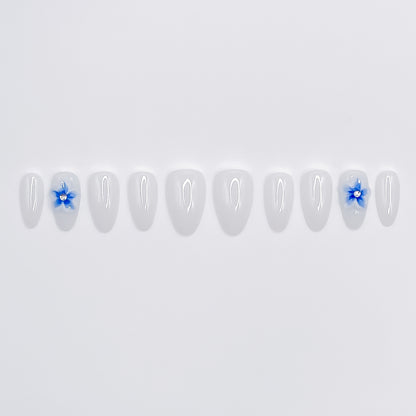 Azure Floral Sparkle