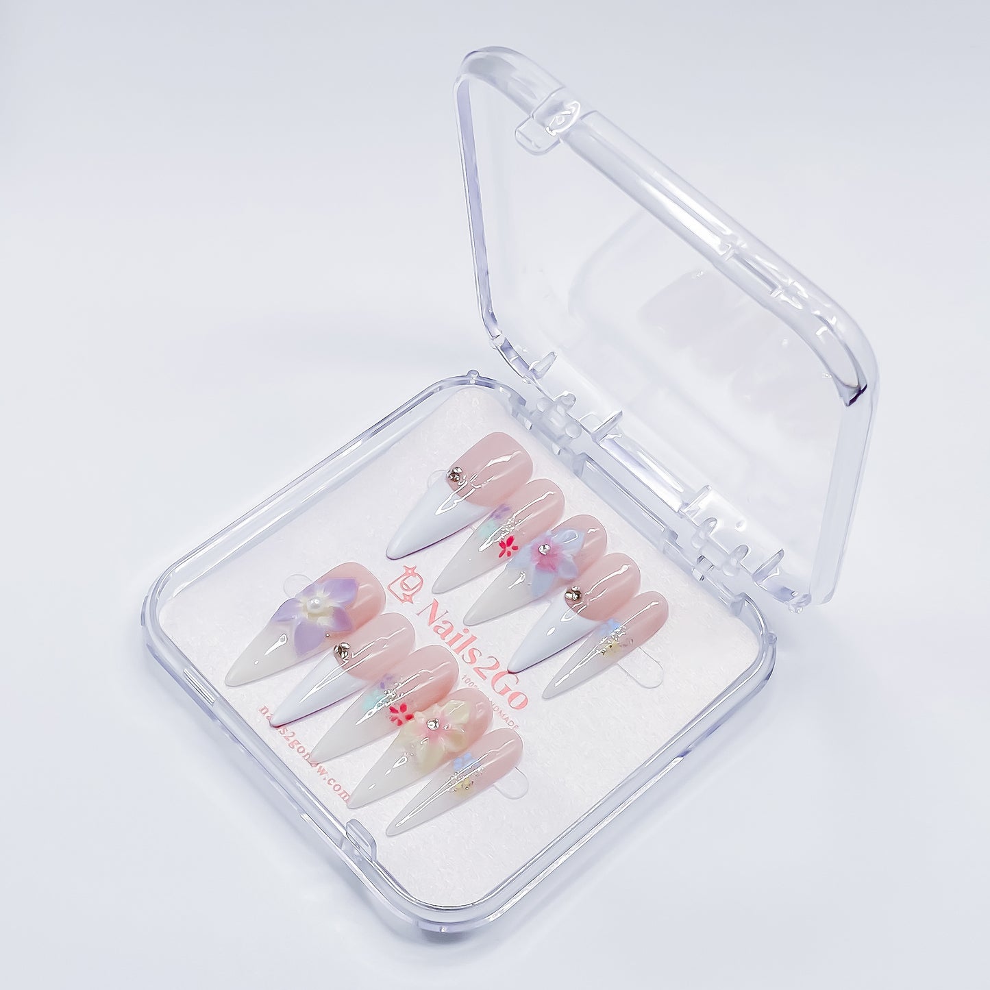 Blush Floral Fantasy with Crystal Sparkle