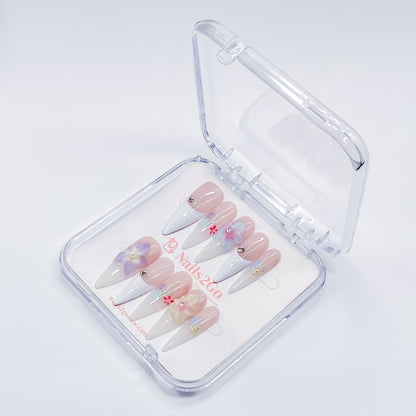 Blush Floral Fantasy with Crystal Sparkle