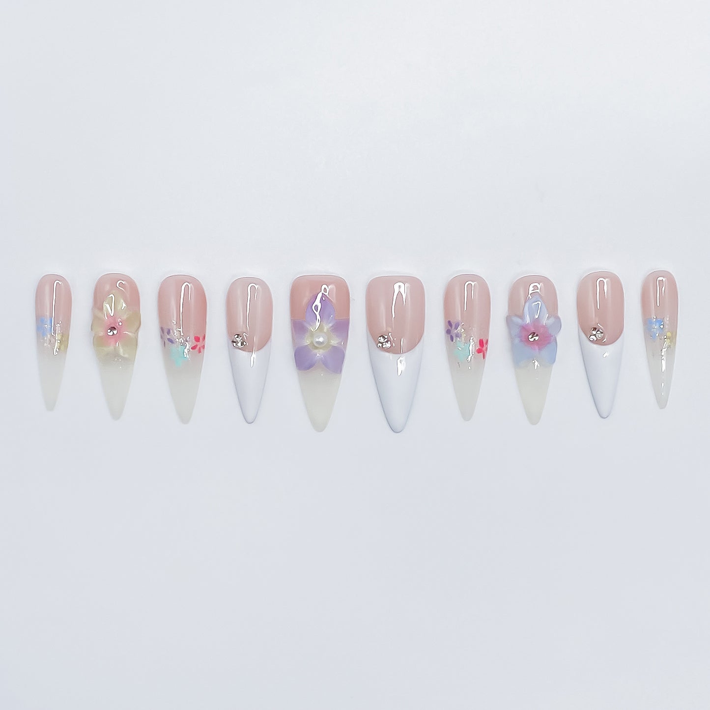 Blush Floral Fantasy with Crystal Sparkle