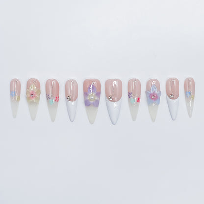 Blush Floral Fantasy with Crystal Sparkle