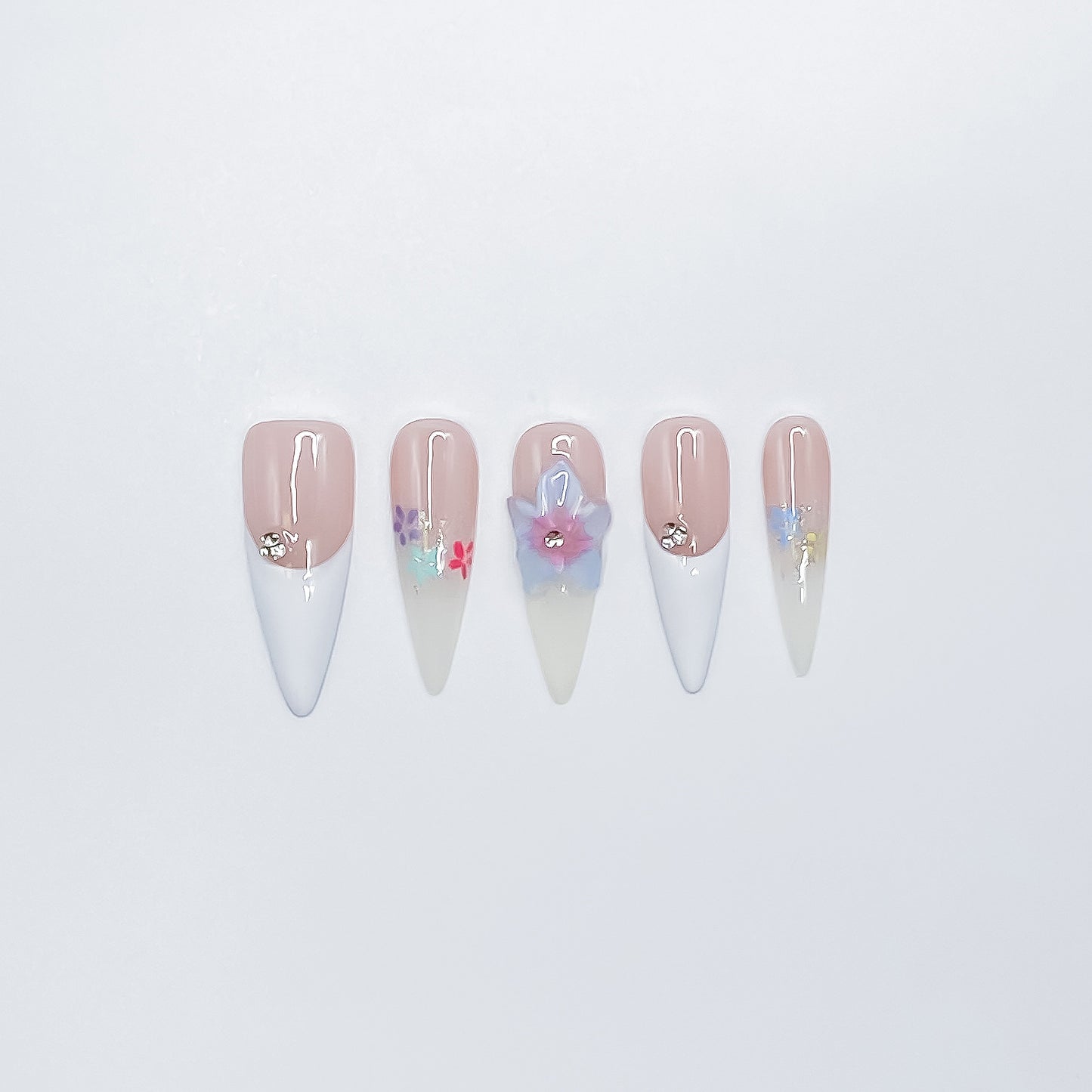 Blush Floral Fantasy with Crystal Sparkle