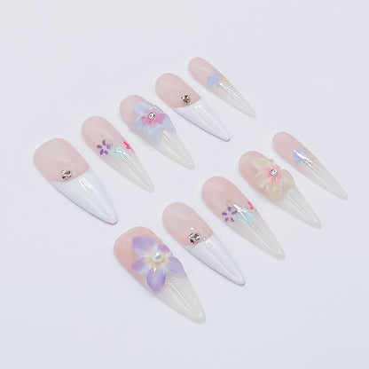 Blush Floral Fantasy with Crystal Sparkle