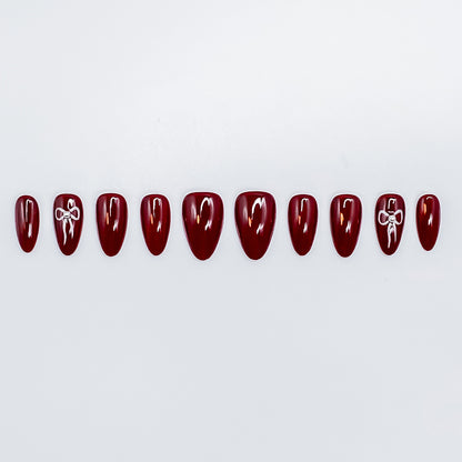 Burgundy Bowknot Glam