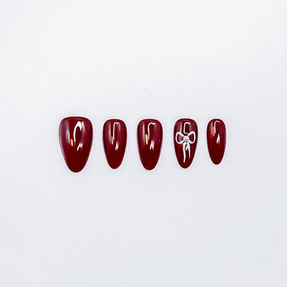 Burgundy Bowknot Glam