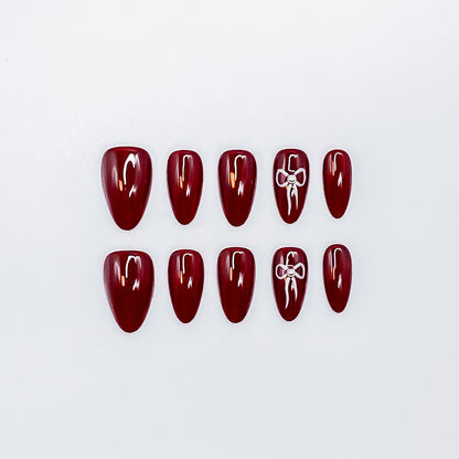 Burgundy Bowknot Glam