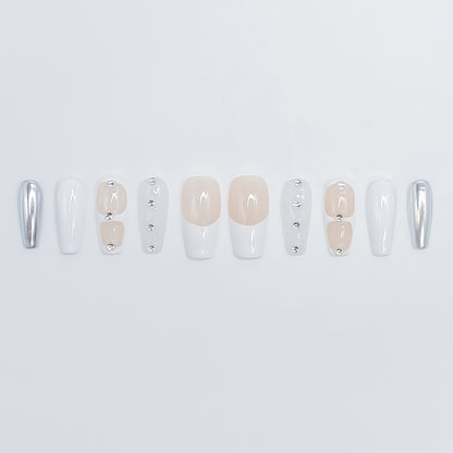 Silver Glitz & Nude-White Chic