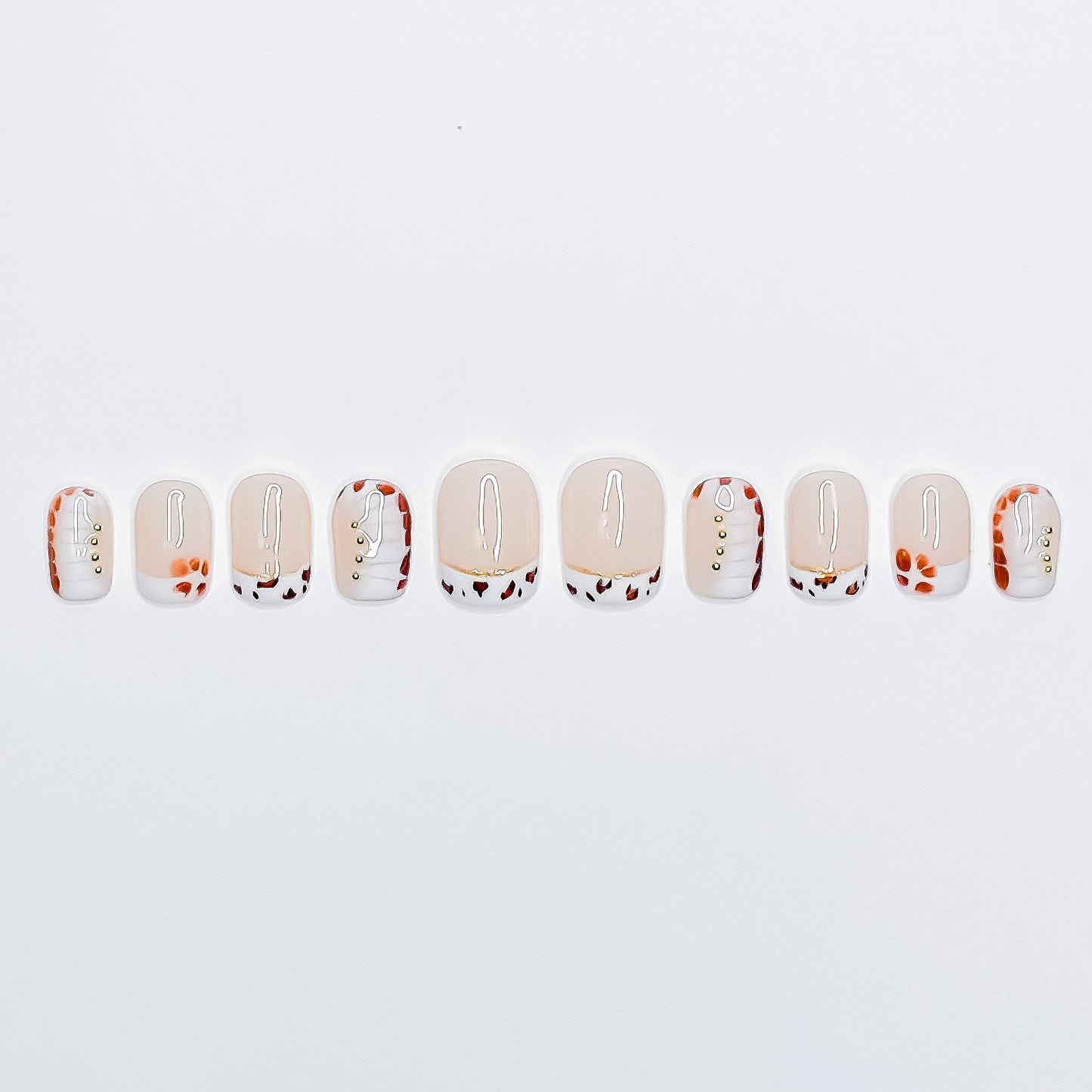 Peach Claw Clip Nails