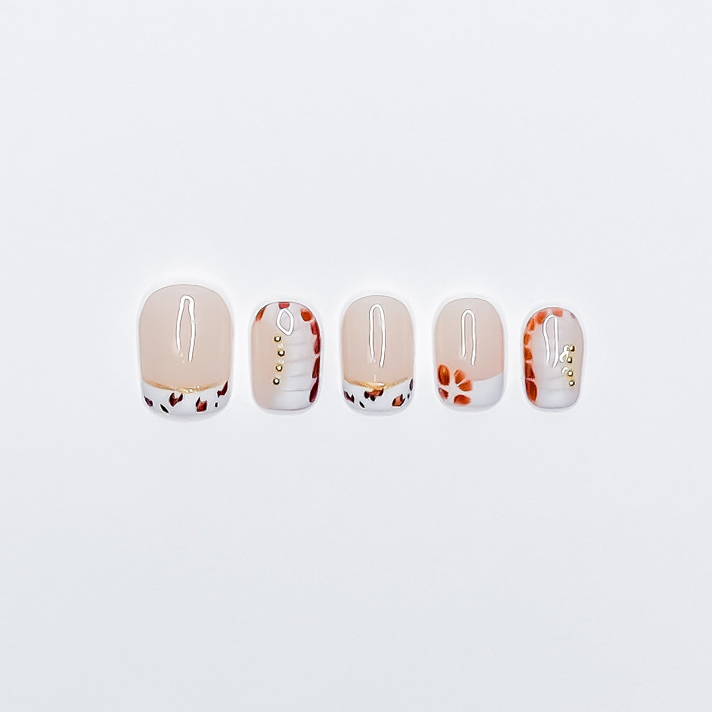 Peach Claw Clip Nails