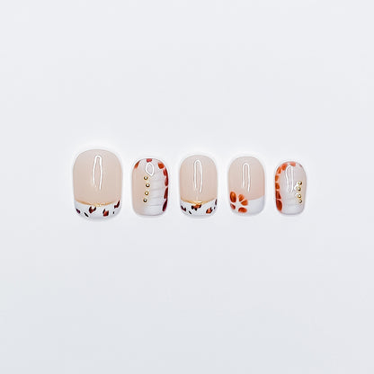 Peach Claw Clip Nails