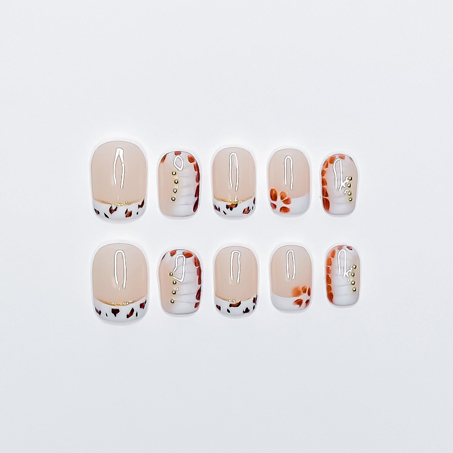 Peach Claw Clip Nails