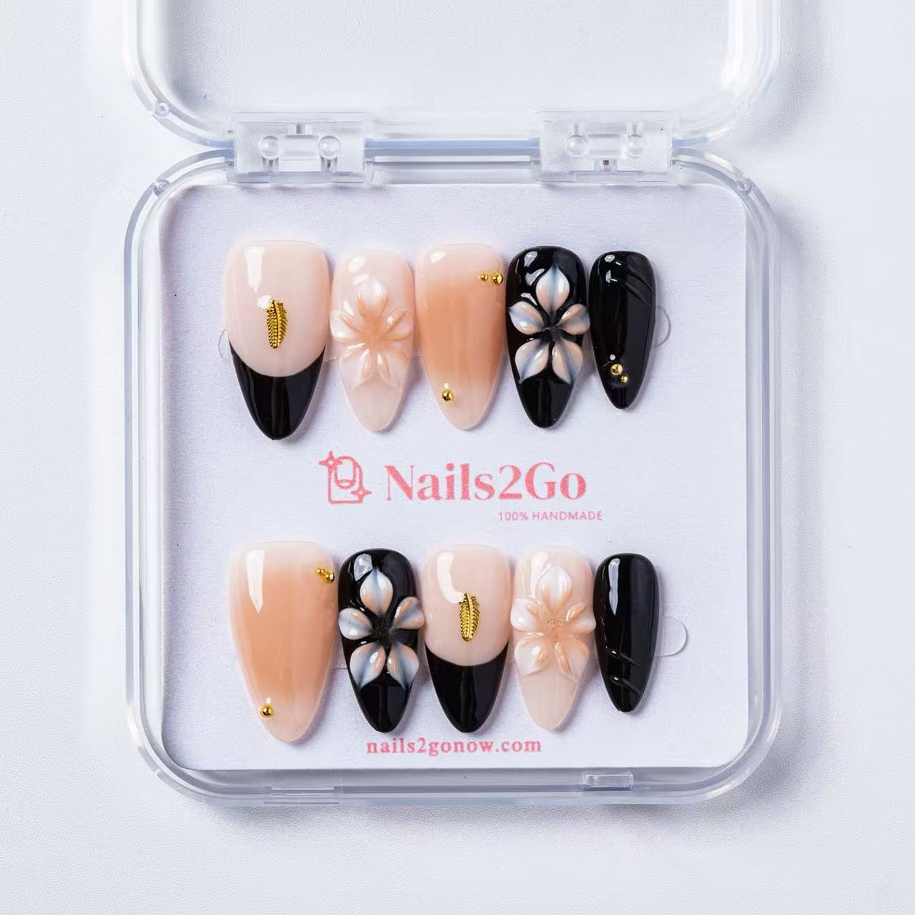 Dark Oriental Style Nails