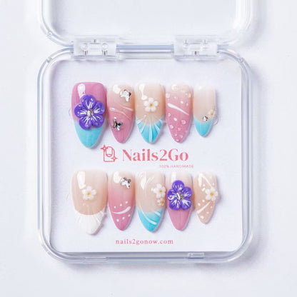 Pastel Purple‑Blue Flora Mix