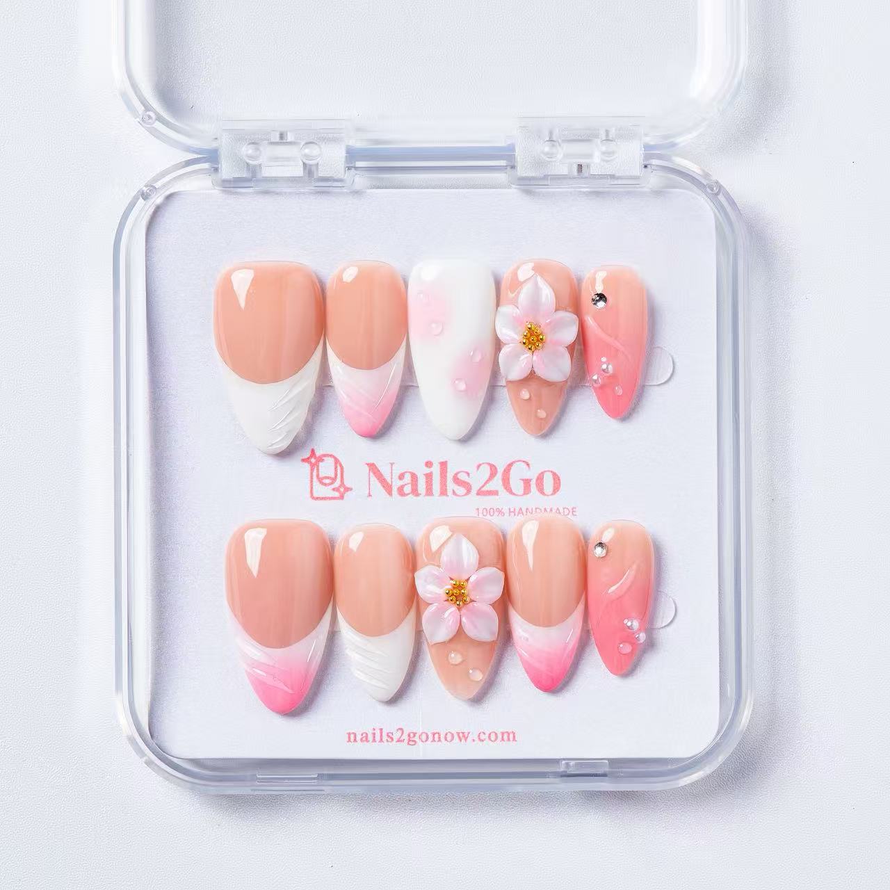 Spring Gradient Almond Floral