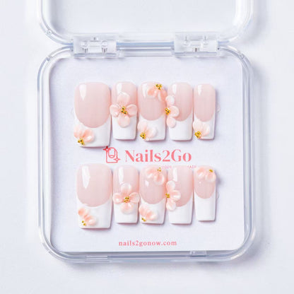 Soft Coquette Pink Press‑ons